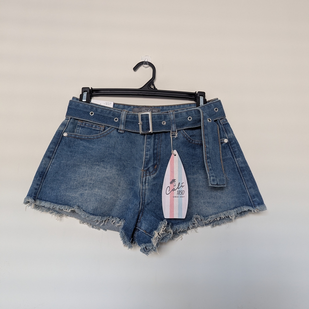 Chic Denim Jean Shorts with Belt
